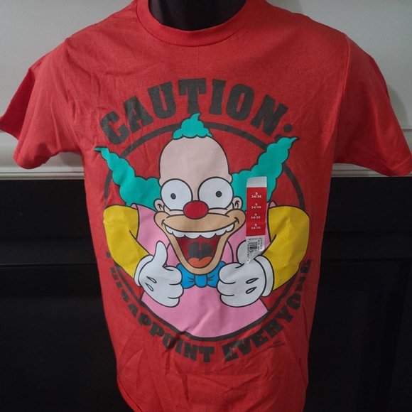 New Men's The Simpsons Krusty the Clown TShirt Small - Picture 1 of 3